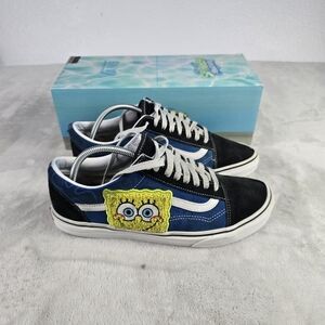 VANS SpongeBob SquarePants Smile Patch Suede Sneakers Men’s 9.5 Women’s 11